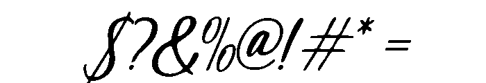 La Cabane Script Regular Font OTHER CHARS