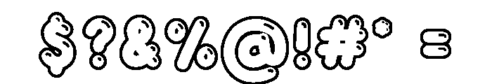 Ladyfinger Soda Outline Shine Font OTHER CHARS