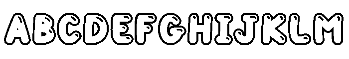 Ladyfinger Soda Outline Shine Font UPPERCASE