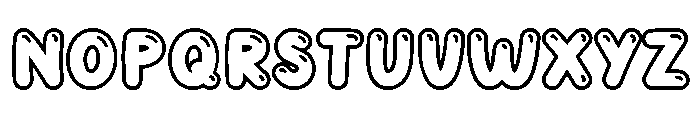Ladyfinger Soda Outline Shine Font UPPERCASE