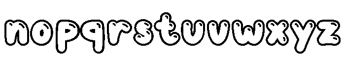 Ladyfinger Soda Outline Shine Font LOWERCASE