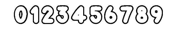 Ladyfinger Soda Outline Font OTHER CHARS