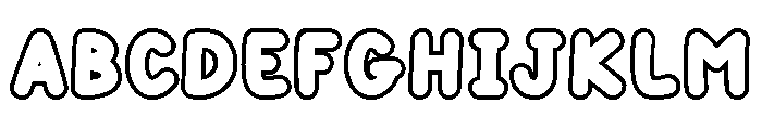 Ladyfinger Soda Outline Font UPPERCASE