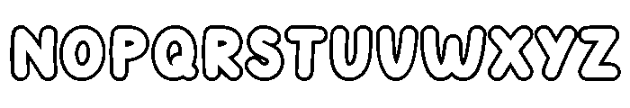 Ladyfinger Soda Outline Font UPPERCASE