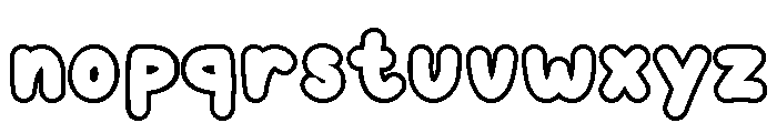 Ladyfinger Soda Outline Font LOWERCASE
