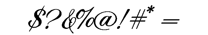 Lahgelsio Script Regular Font OTHER CHARS