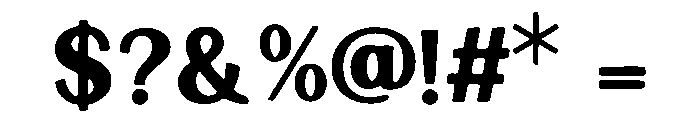 Large Block Font OTHER CHARS