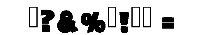 Large Bold Regular Font OTHER CHARS