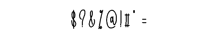 Last Birthday Font OTHER CHARS