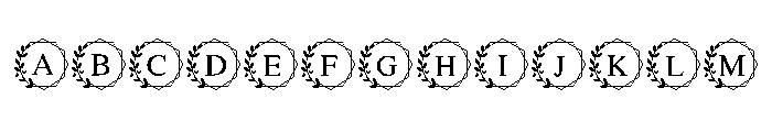 Laurel Monogram Font UPPERCASE