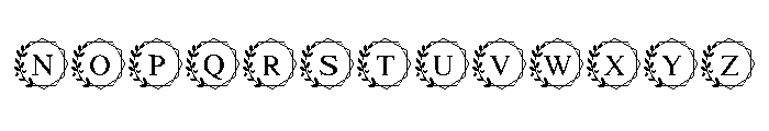 Laurel Monogram Font UPPERCASE