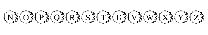 Laurel Monogram Font LOWERCASE