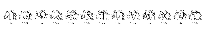 Laurisia Split Monogram Font UPPERCASE