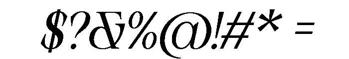 Layoce Italic Font OTHER CHARS