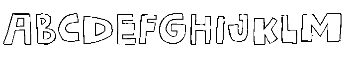 Lazy Club Outline Font UPPERCASE