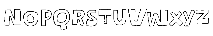 Lazy Club Outline Font UPPERCASE
