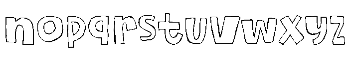 Lazy Club Outline Font LOWERCASE
