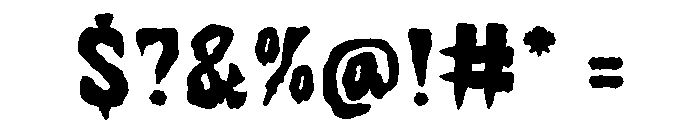 Lazy Mummy - Drip Font OTHER CHARS