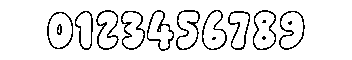 Lazy Toms Outline Font OTHER CHARS