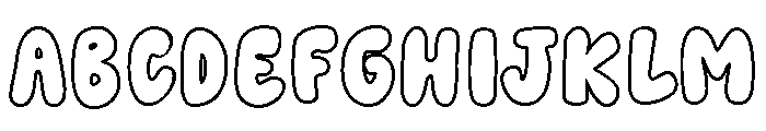 Lazy Toms Outline Font UPPERCASE