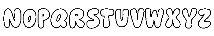 Lazy Toms Outline Font UPPERCASE