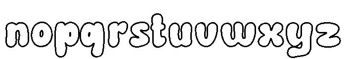 Lazy Toms Outline Font LOWERCASE