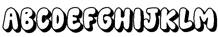 Lazy Toms Shadow Font UPPERCASE