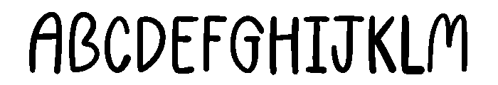 Lazy browny Font UPPERCASE