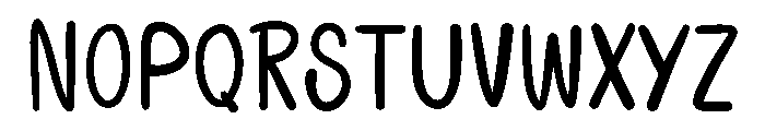 Lazy browny Font UPPERCASE