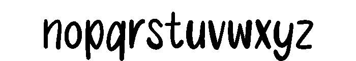 Lazy browny Font LOWERCASE