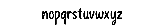 lazy Ink Font LOWERCASE