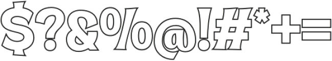 LATUNNER Outline otf (400) Font OTHER CHARS