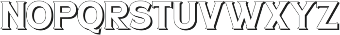 LATUNNER Shadow otf (400) Font UPPERCASE