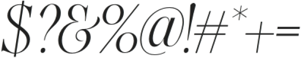 La Fleur Grande Italic otf (400) Font OTHER CHARS