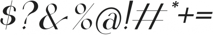 La Gagliane Italic otf (400) Font OTHER CHARS