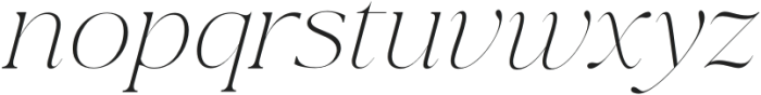 La Luxes Serif Pro Extra Light Italic otf (200) Font LOWERCASE