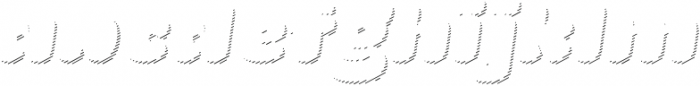 La Mona Pro Shadow Line Italic otf (400) Font LOWERCASE