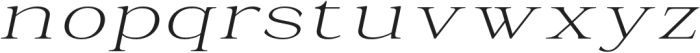 La Rochelle Extra Light Expanded Slant otf (200) Font LOWERCASE