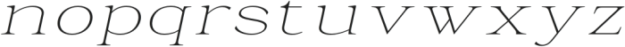 La Rochelle Thin Expanded Slant otf (100) Font LOWERCASE