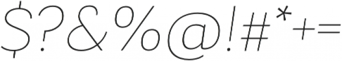 Laca ExtraLight Italic otf (200) Font OTHER CHARS