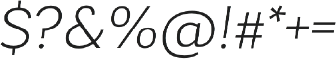 Laca Light Italic otf (300) Font OTHER CHARS