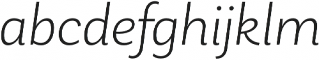 Laca Light Italic otf (300) Font LOWERCASE