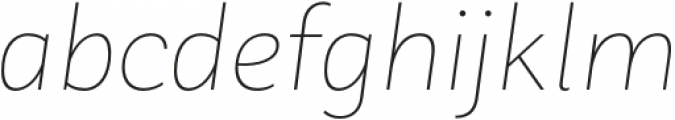 Laca Text ExtraLight Italic otf (200) Font LOWERCASE