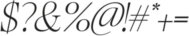 Ladinta Thin Italic otf (100) Font OTHER CHARS