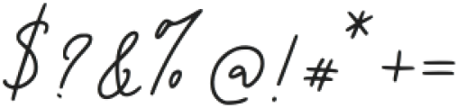 Lafisken Signature Regular otf (400) Font OTHER CHARS