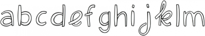 Lafolos Verywonkyoutline Regular otf (400) Font LOWERCASE