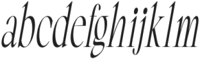 Lagency Condensed Italic otf (400) Font LOWERCASE
