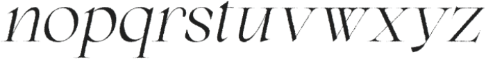 Lagency Rough Italic otf (400) Font LOWERCASE