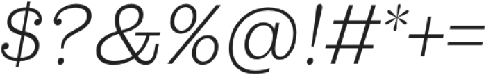 Lagom Extralight Italic otf (200) Font OTHER CHARS