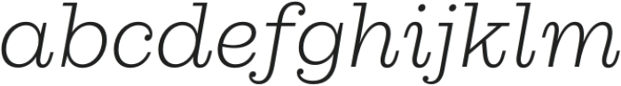 Lagom Extralight Italic otf (200) Font LOWERCASE